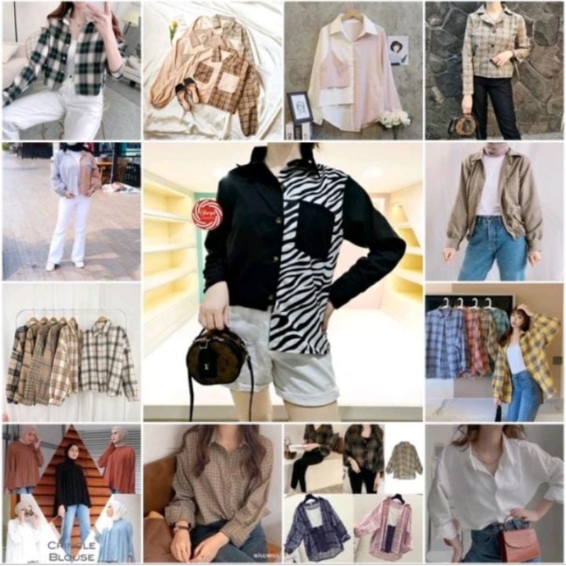 BAJU WANITA ATASAN KEKINIAN RESELLER