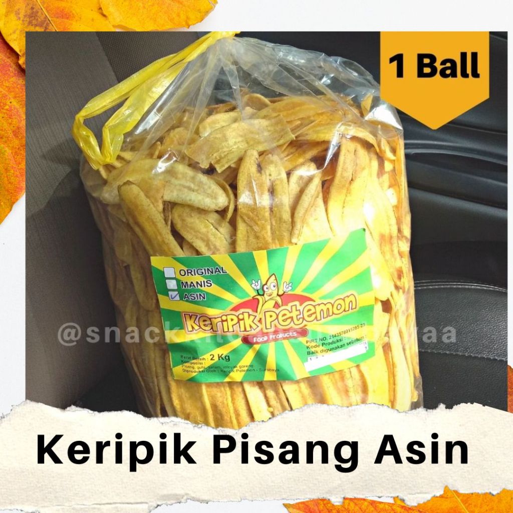 

Keripik Pisang Asin Panjang 1 BALL ( 2KG )/Kripik Pisang Gurih/ Snack Kiloan Murah/ Mak E Dor