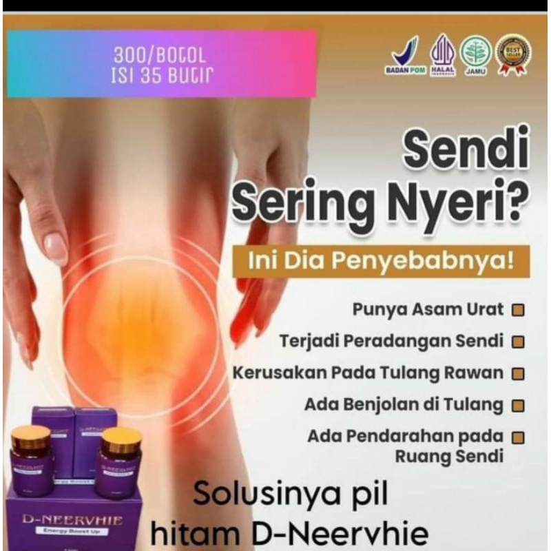 (1botol) D-neervhie pil ajaib isi 35 pil original 1000%( jangan tergiur harga murah khasiat jelas be
