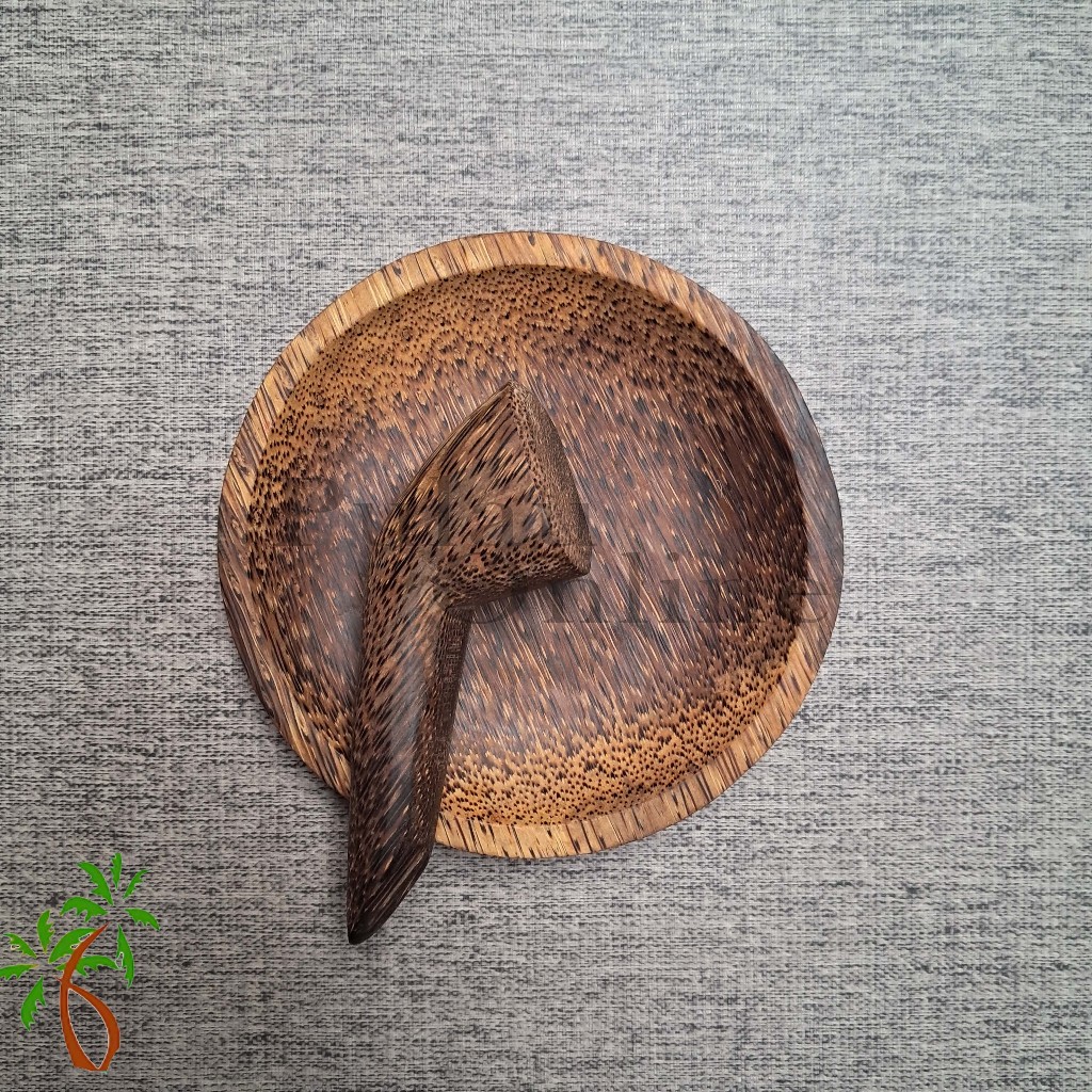 SHp2 L - Cobek kayu Aren 1 Set - Cobek Aren - Pulau Online