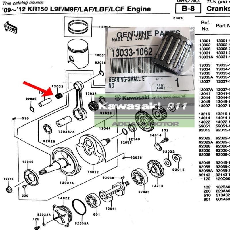 LAHER PIN PISTON, LAHER BAMBU NINJA R, SS, RR