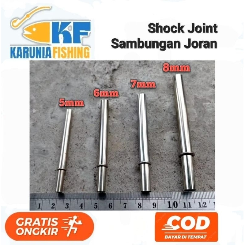 Shock Joint / Sambungan Joran 5mm, 6mm, 7mm, 8mm