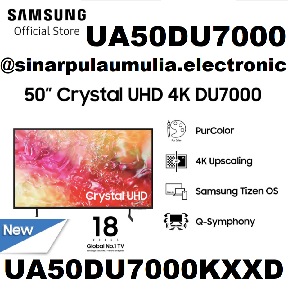 Samsung LED TV 50 Inch 4K UHD Smart Digital - UA50DU7000 / UA 50 DU 7000 / 50DU7000 / UA50 DU7000 / 