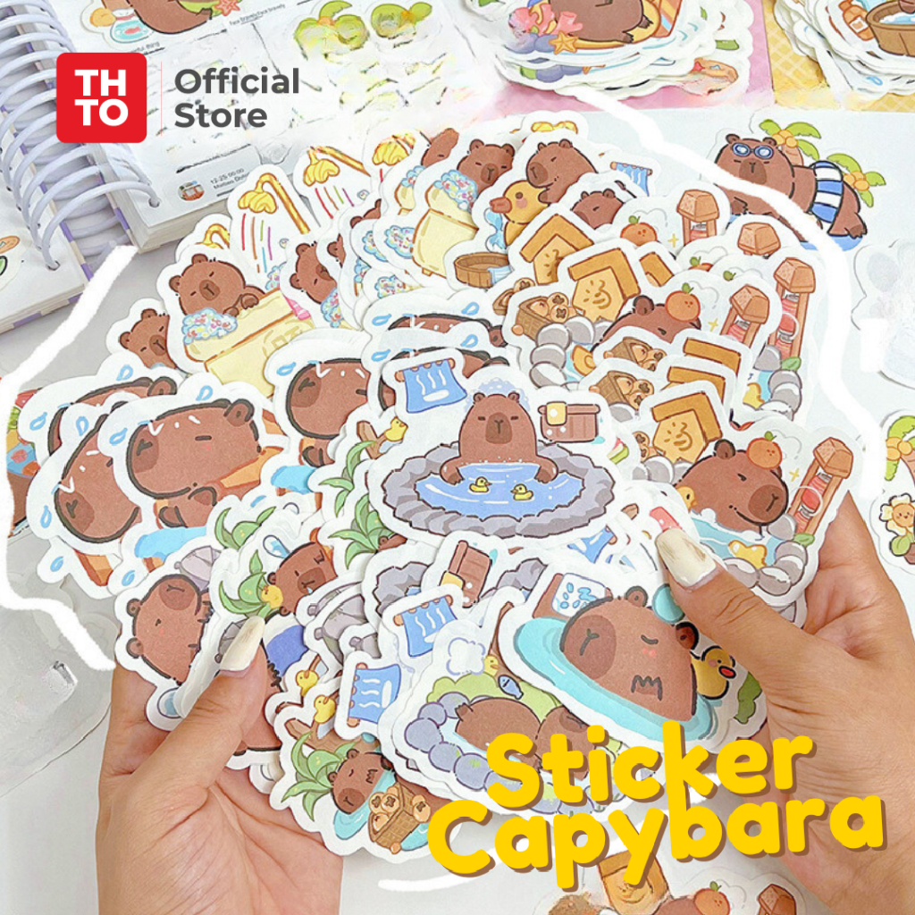 

THTO Note Paper Bergambar Kertas Cute Capybara 100 Pcs Note Memo Koreksi Stationery Lucu A130