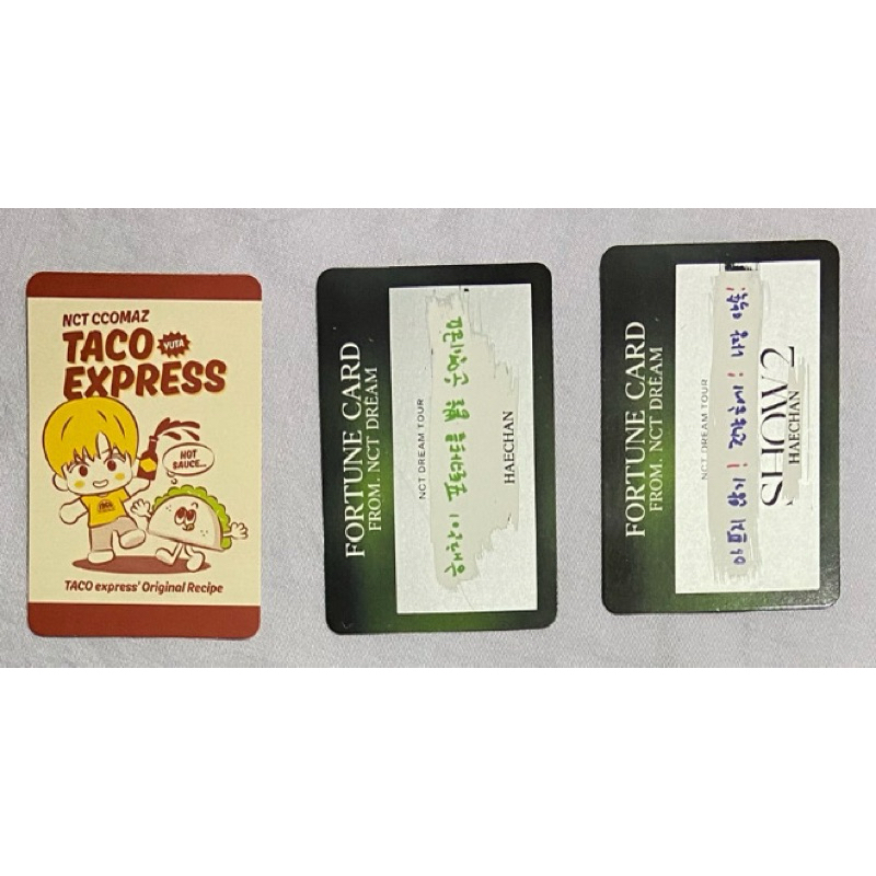 YUTA NCT CCOMAZ & HAECHAN FORTUNE CARD