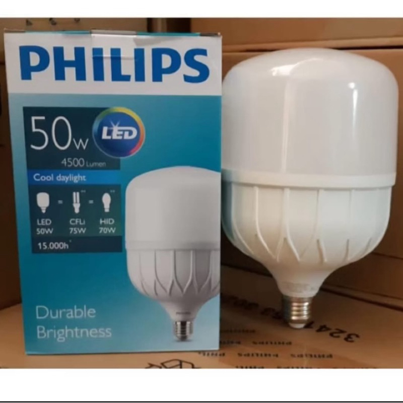 Lampu Philips 50W Bolham Led Philips 50watt Original ( Putih )