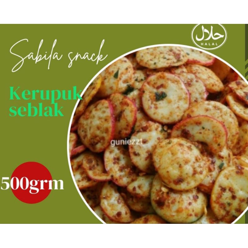 

Kerupuk seblak kering Sebring pedas daun jeruk 500 grm