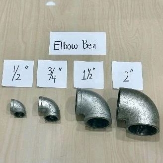 elbow besi 1-1/2" elbow galvanis 1.5" sambungan pipa besi drat dalam galvaniz 38mm