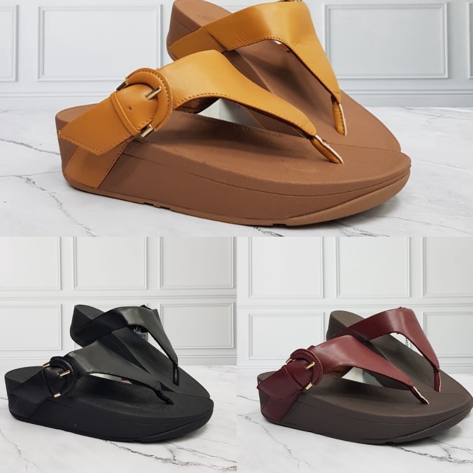Big Sale Fitflop Shiny Leather Flip Restock Sandal Fitflop Wanita