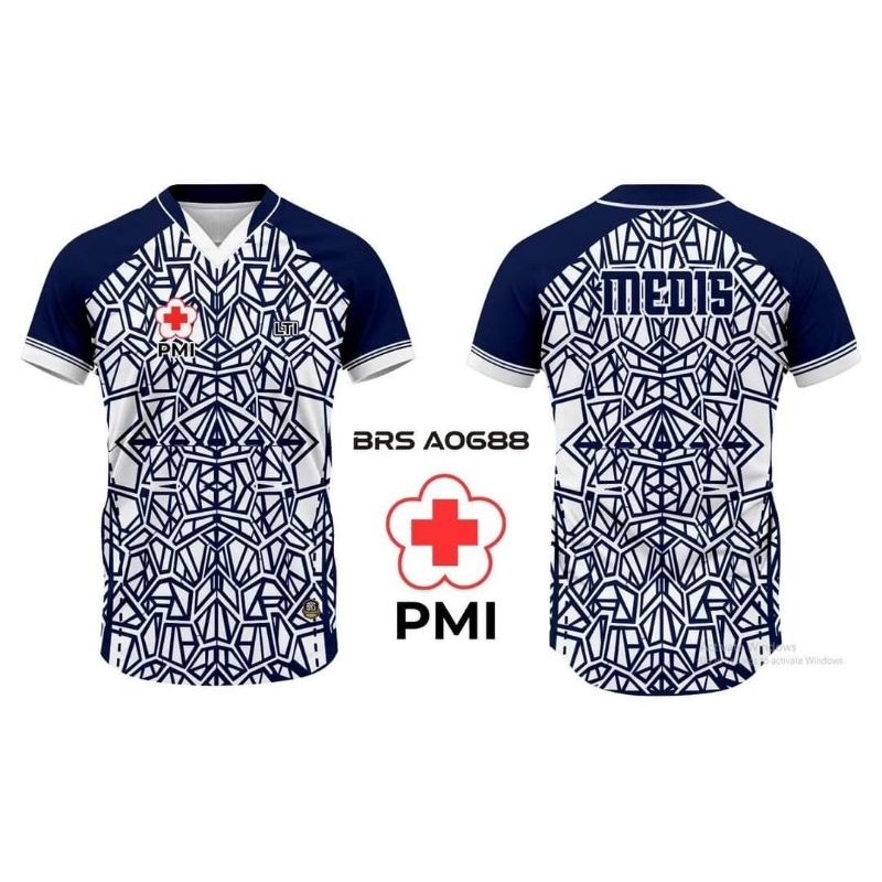 KAOS JERSEY PMI / JERSEY PMR FULL PRINTING KUALITAS PREMIUM