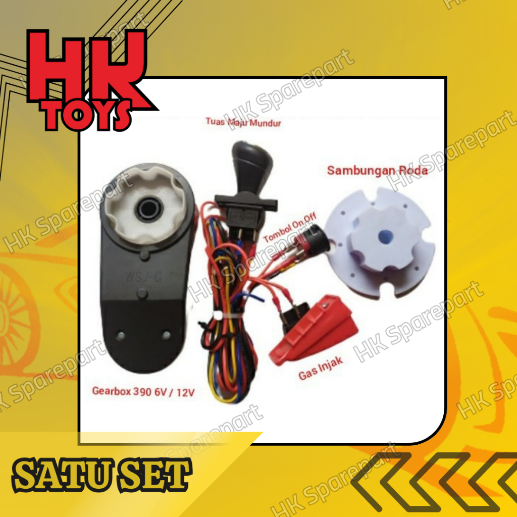 HK - SET KABEL BODY MANUAL MODIF DIGIGIT TIKUS RANGKAIAN SERBAGUNA 6V / 12V MOBIL MOTOR MAINAN AKI A
