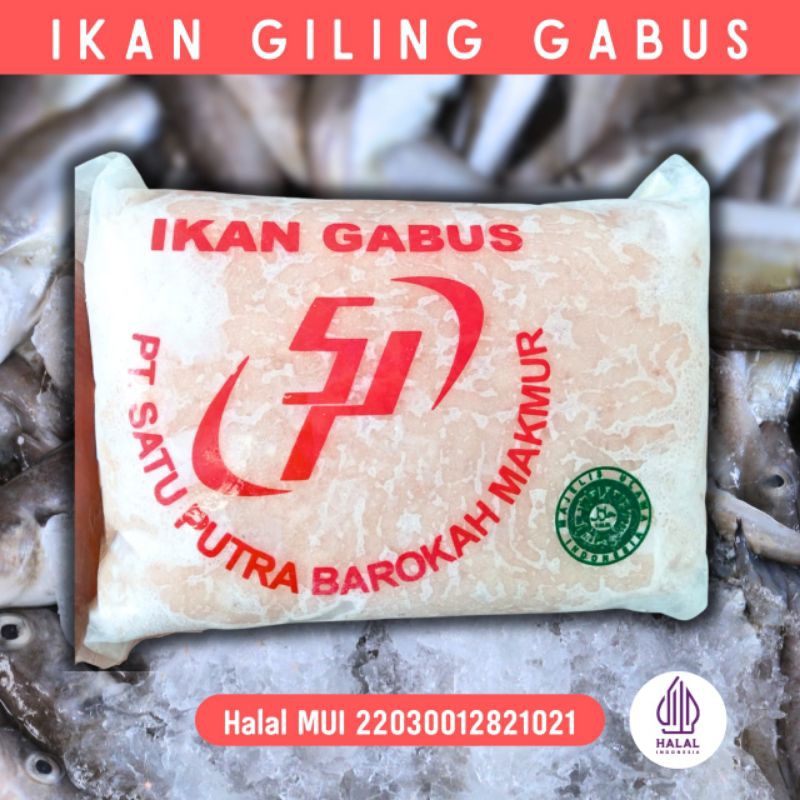 

Ikan Giling Gabus Sungai Kantong Merk Kemasan 1000 Gram