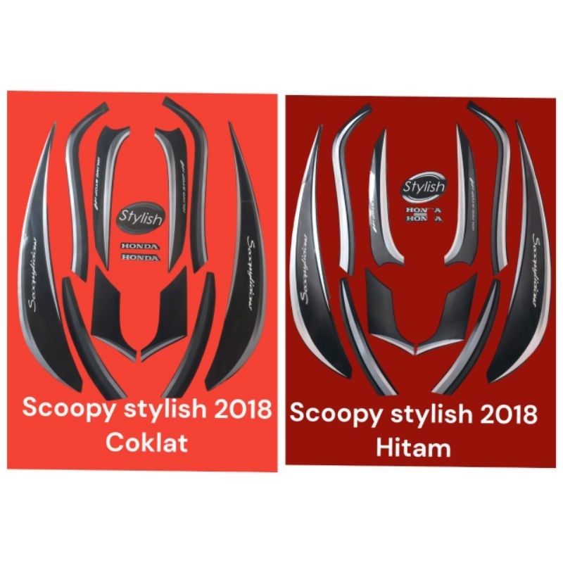 stiker body scoopy stylish 2018 striping scoopy stylish 2018