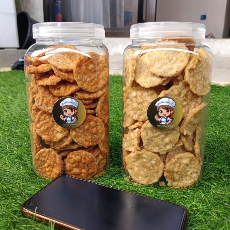 

keripik tempe toples ori asin gurih-gurih 500gr mix pedas manis 500gr
