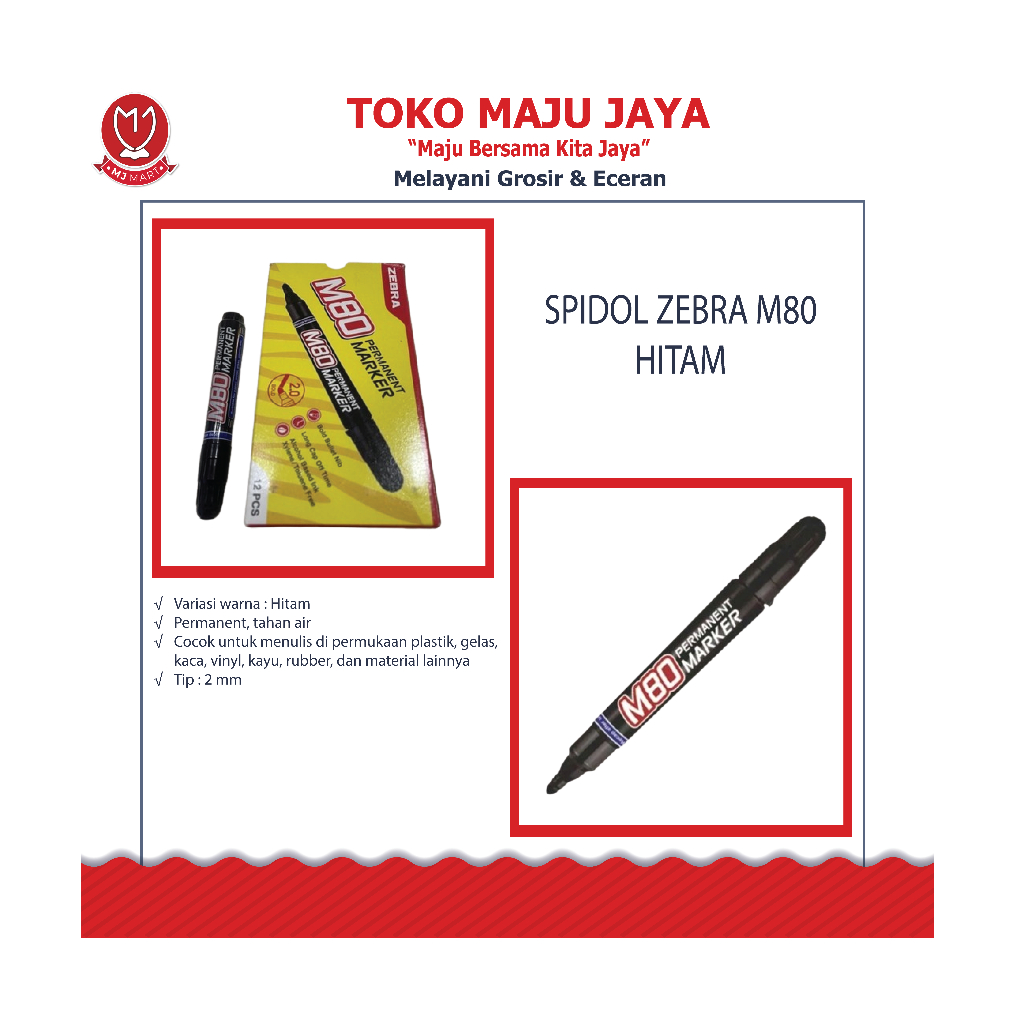 

SPIDOL ZEBRA M80 HITAM