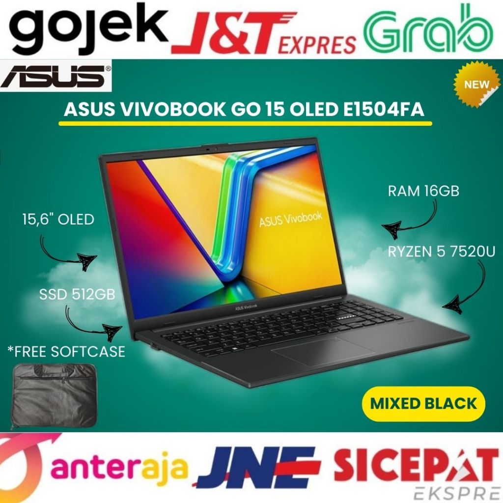 BARU LAPTOP ASUS VIVOBOOK GO E1504FA Ram 16GB 512GB SSD 15.6" Fhd Oled