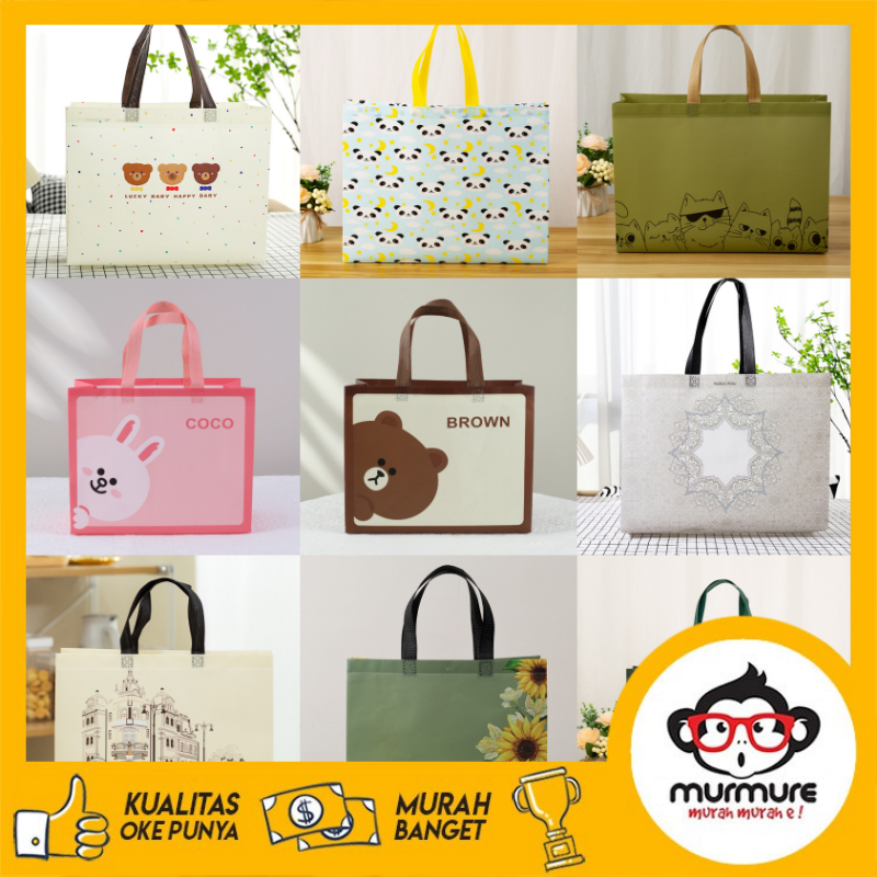 

MURMURE I TAS SPUNBOND / GOODIE BAG SPUNBOND / SPOUNDBOND BAG / TAS BELANJA SPUNBOND MODEL KOTAK BOX KANTONG