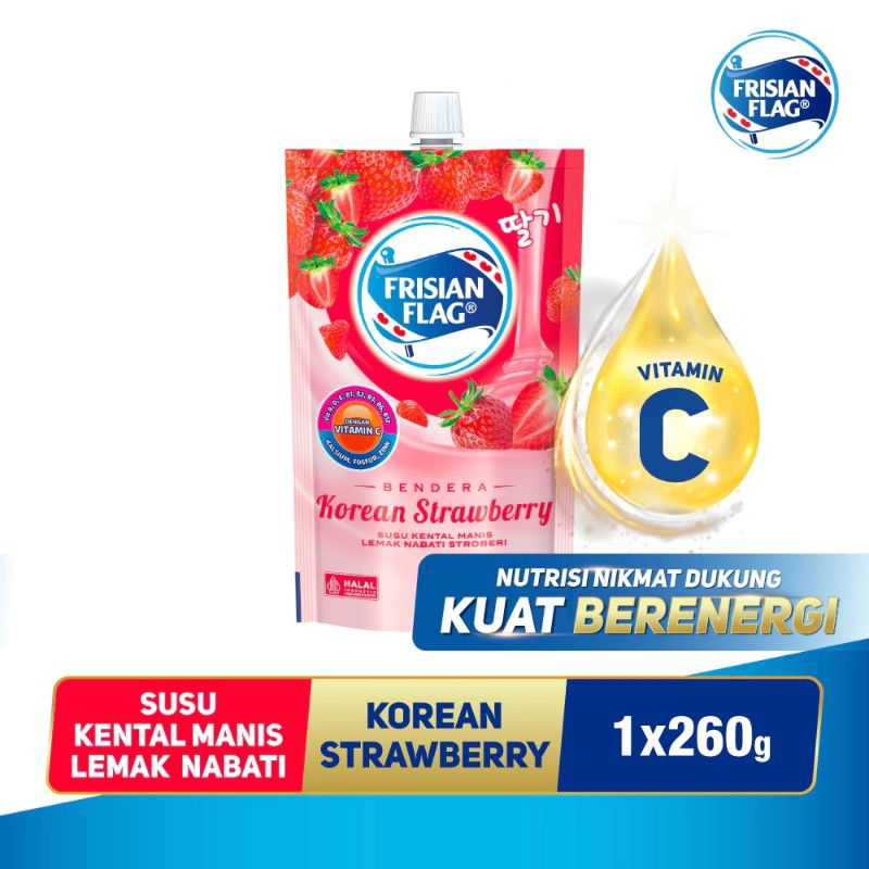 

Frisian Flag Bendera Kental Manis Korean Strawberry Pouch 260g - 1 pcs