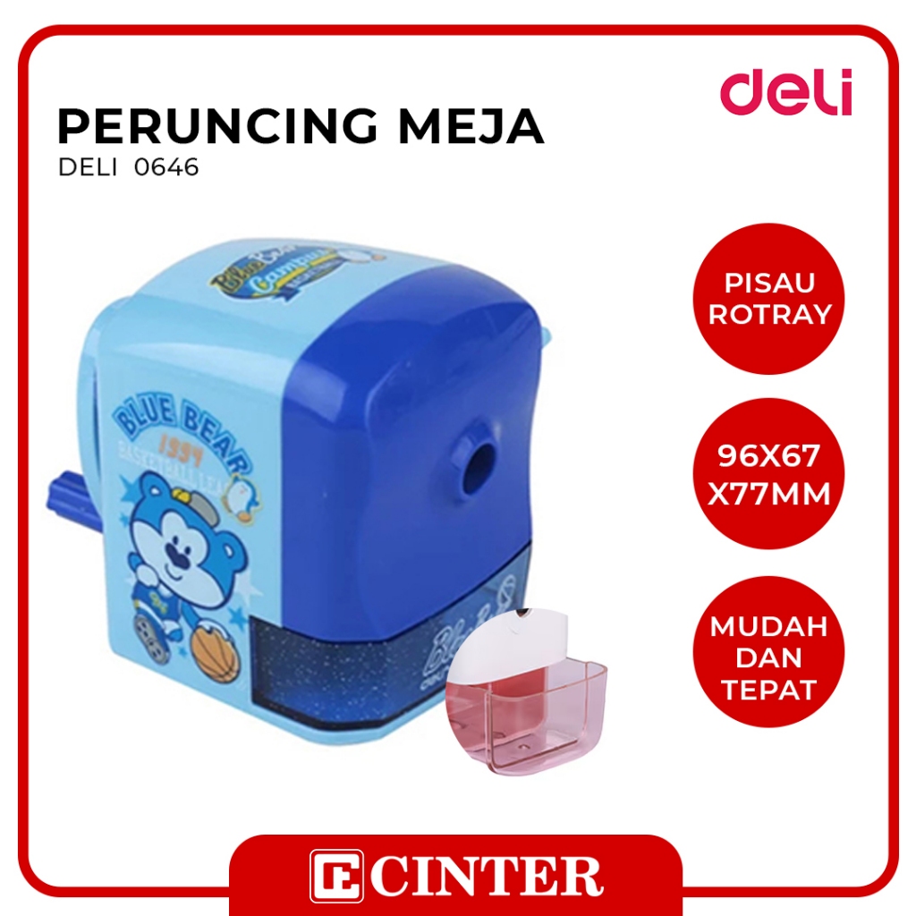 

DELI - PERUNCING MEJA / ROTARY SHARPENER / PERAUTAN MEJA 0646