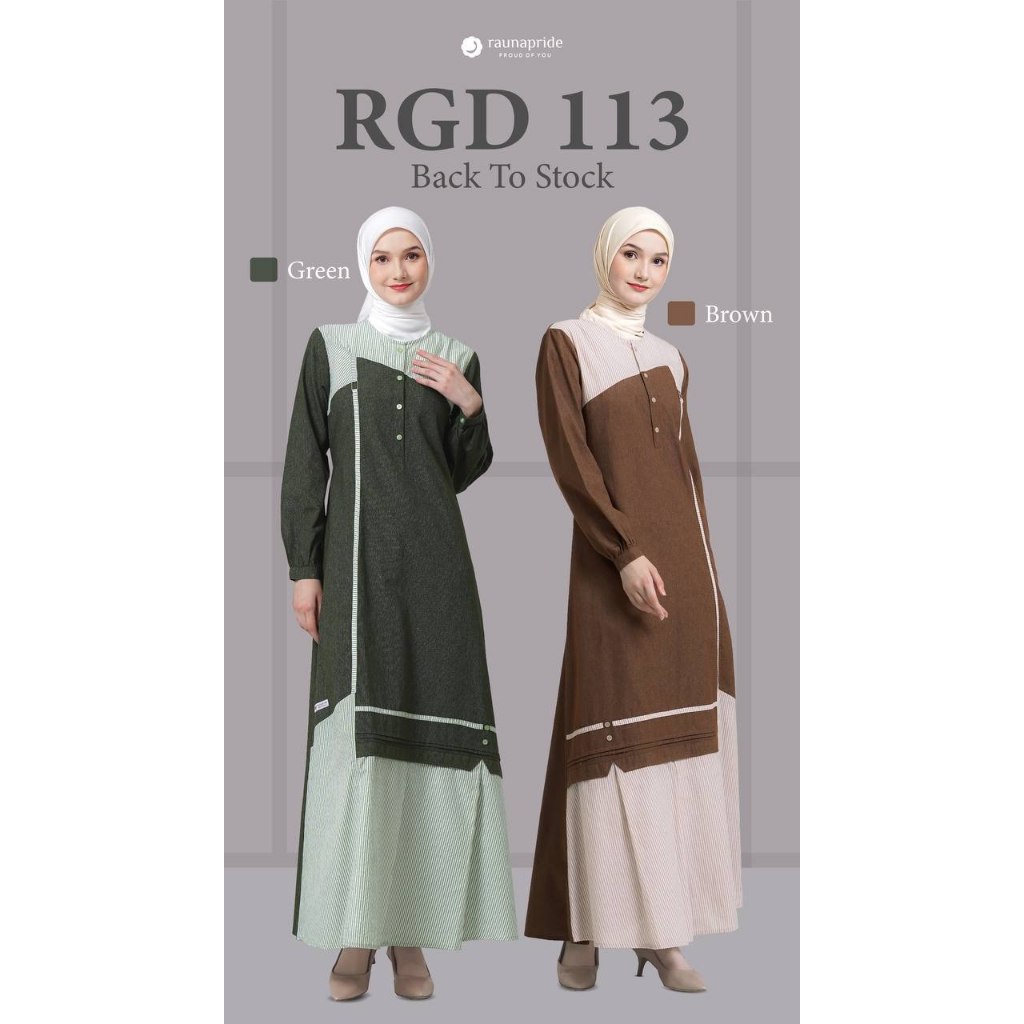 Rauna Rgd 113 Mat Katun Gamis Daily Model Terbaru