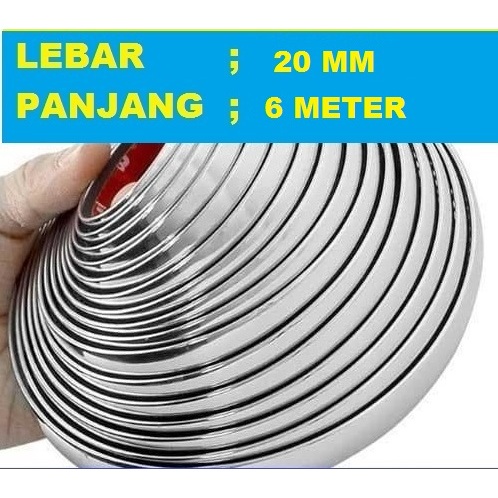 List Chrome Mobil Lebar 20 mm x Panjang 6 Mtr