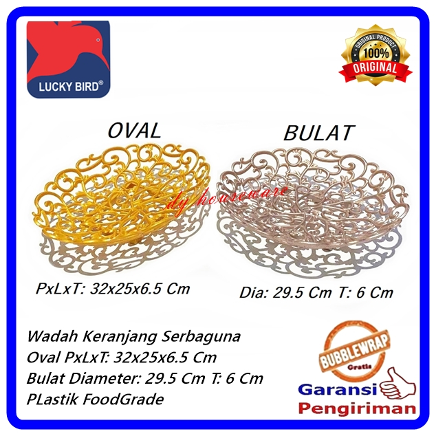 Wadah Keranjang Buah Sayur Keranjang Rotan Plastik Serbaguna Bulat Oval ( Harga 1 Pcs )