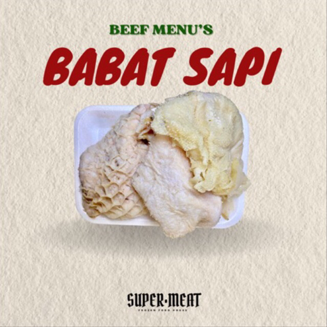 

Babat Sapi Bersih / Babat Sapi Lokal / Babat Putih Sapi / Babat Handuk Sapi / Babat Sapi Premium Bersih