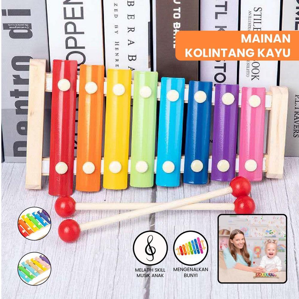 Mainan Kayu Xylophone Anak Mainan Edukasi Anak 3 Tahun
