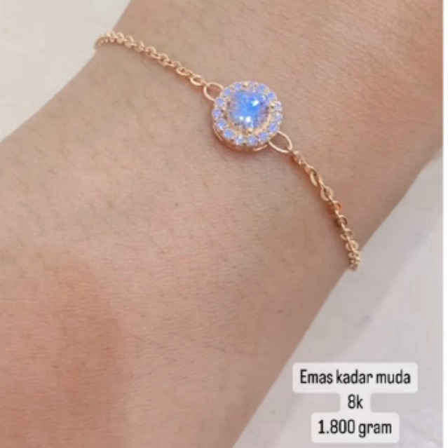 gelang rantai chelsea emas kadar muda