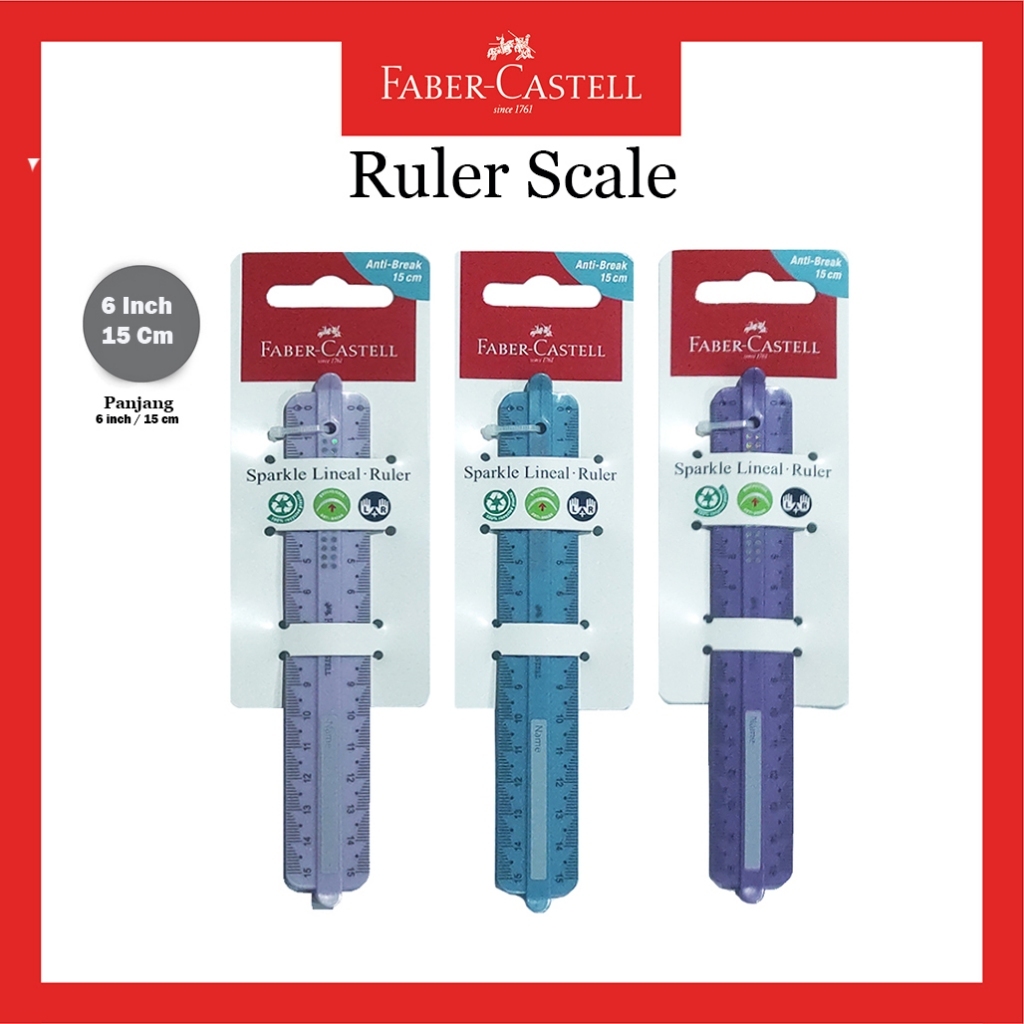 

Faber Castell Sparkle Ruler Penggaris 15 cm