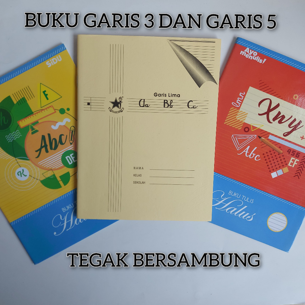 

Buku Garis 3 Tegak Bersambung Dan Garis 5 Tegak Bersambung / buku halus