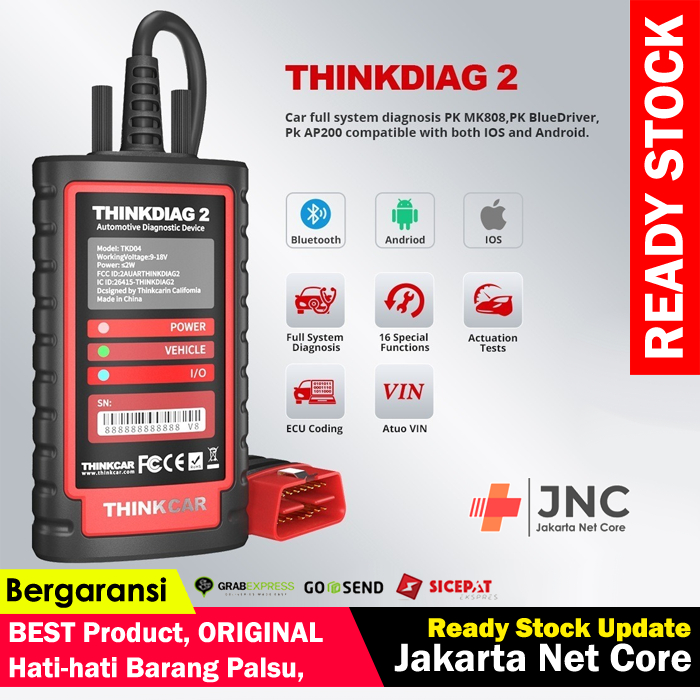 Thinkdiag 2 Scanner Mobil OBDII OBD2 Thinkcar Universal Full software