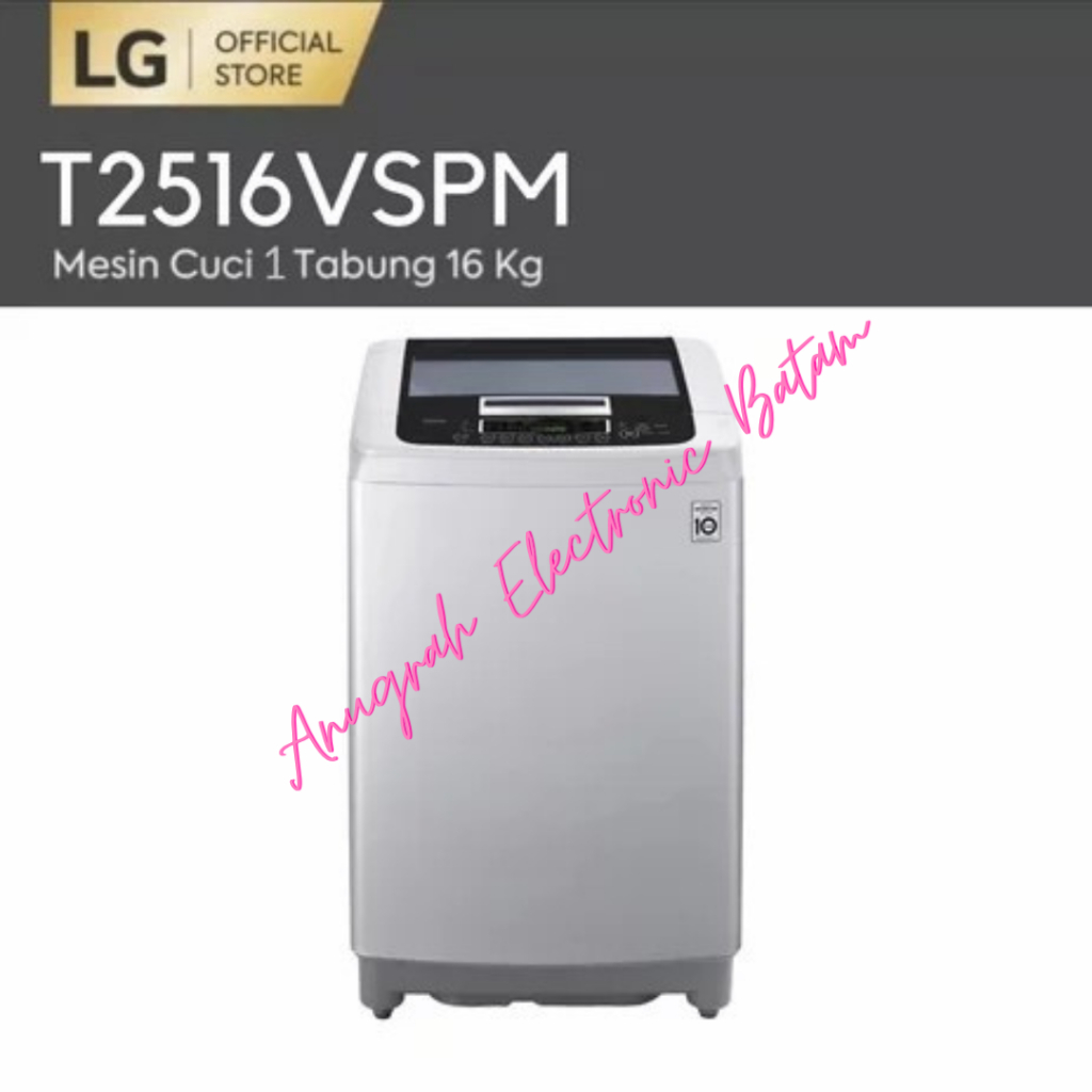 Mesin cuci LG Top loading 16 kg T2516VSPM / T 2516 VSPM 16kg BATAM