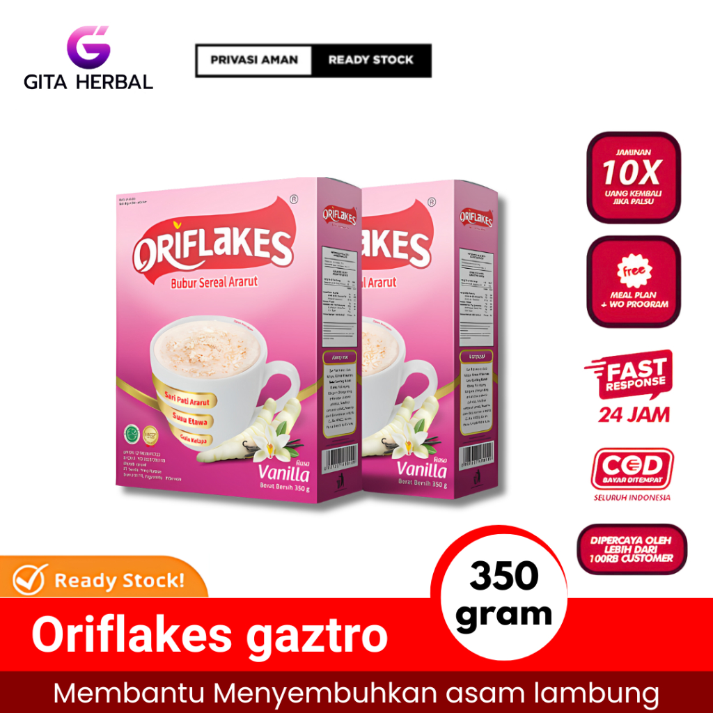 

Oriflakes sereal umbi garut asam lambung, oriflakes GASTRO 350 Gram, Oriflakes solusi asam lambung maag dan gerd