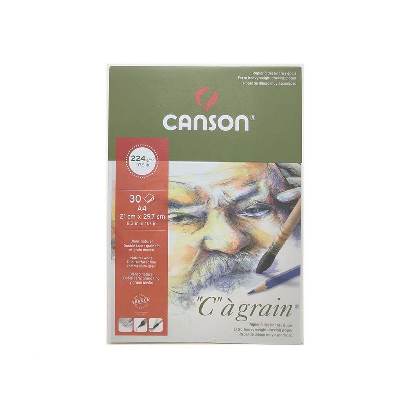 

Canson "C" A Grain 30Sheets A4 224G- Kertas Gambar Cat Air