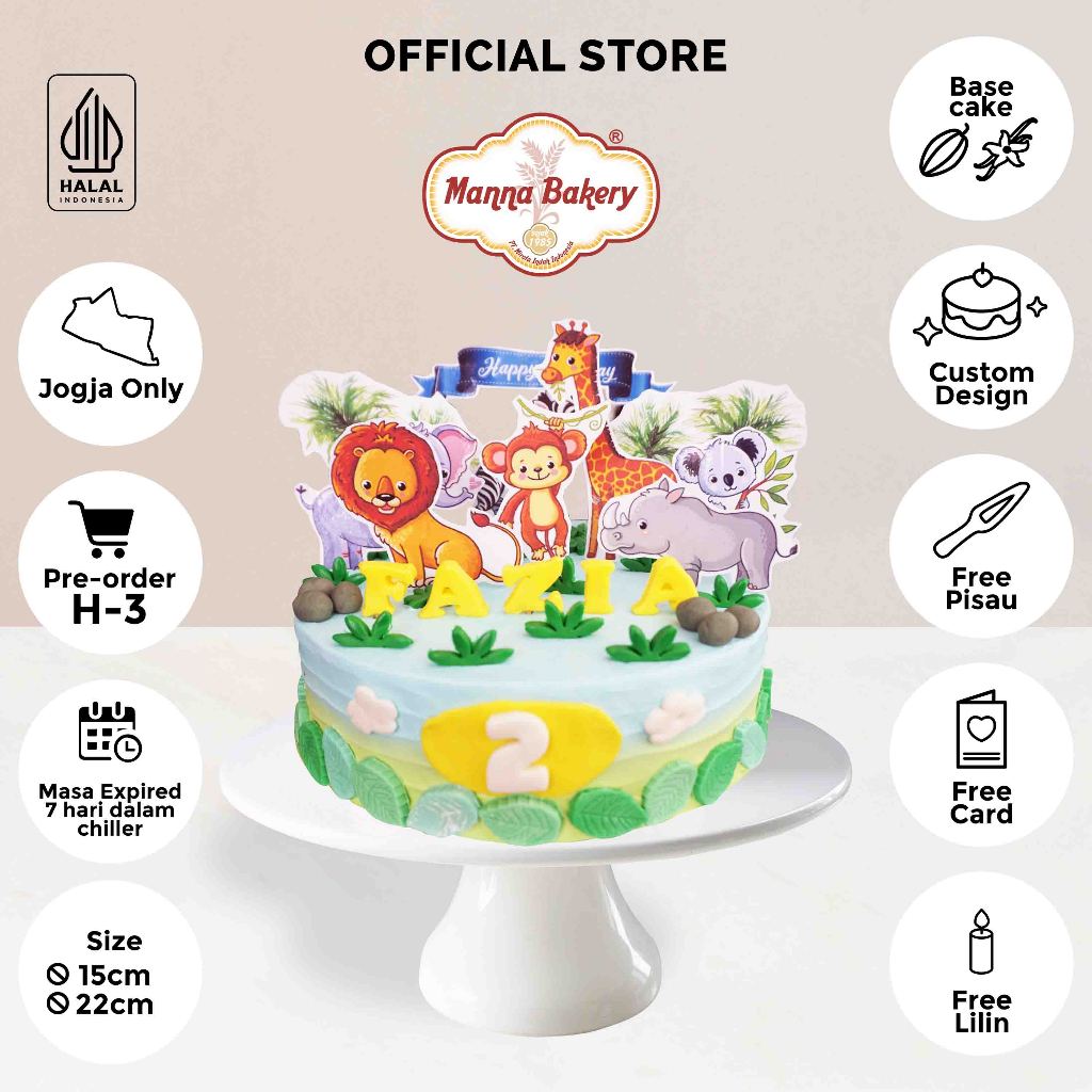 

Blackforest Toppers Animal Cake/ Cake Animal/ Custom Cake/ Roti Ulang Tahun