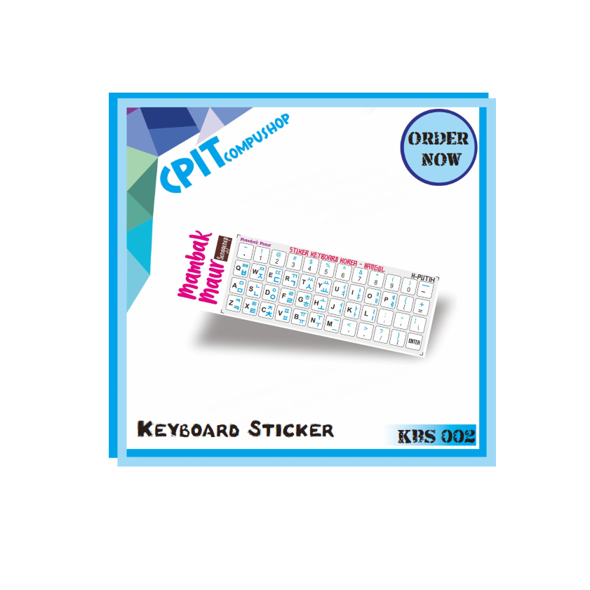 Keyboard Sticker Stiker Korea Hangul Notebook Waterproof