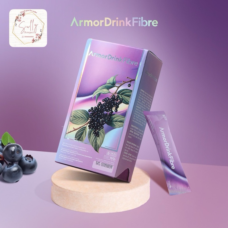 Armor Drink Fibre | isi 10 sachet per box | Fiber&Probiotik Drink | Pelangsing ampuh