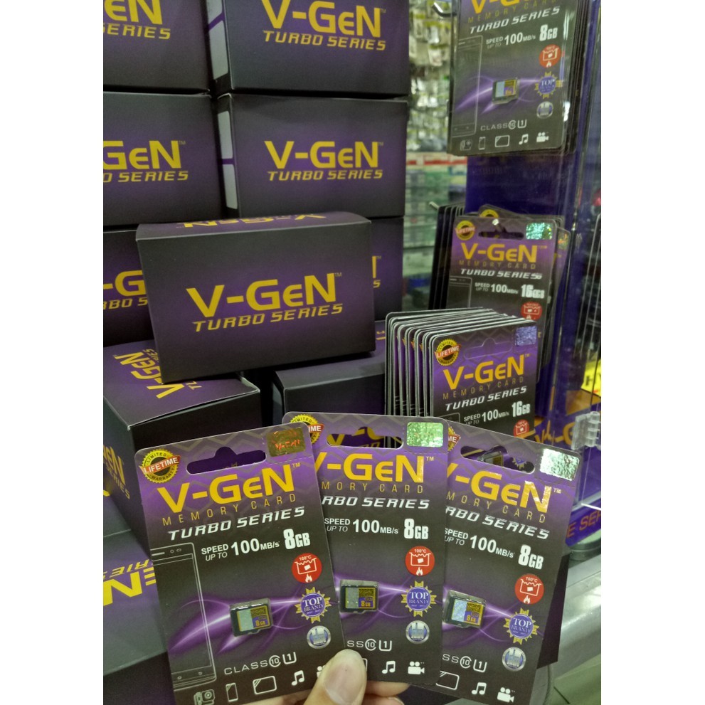 MEMORY CARD VGEN TURBO CLASS 10 - MEMORY CARD VGEN 8 GB 16 GB 32 GB 64 GB