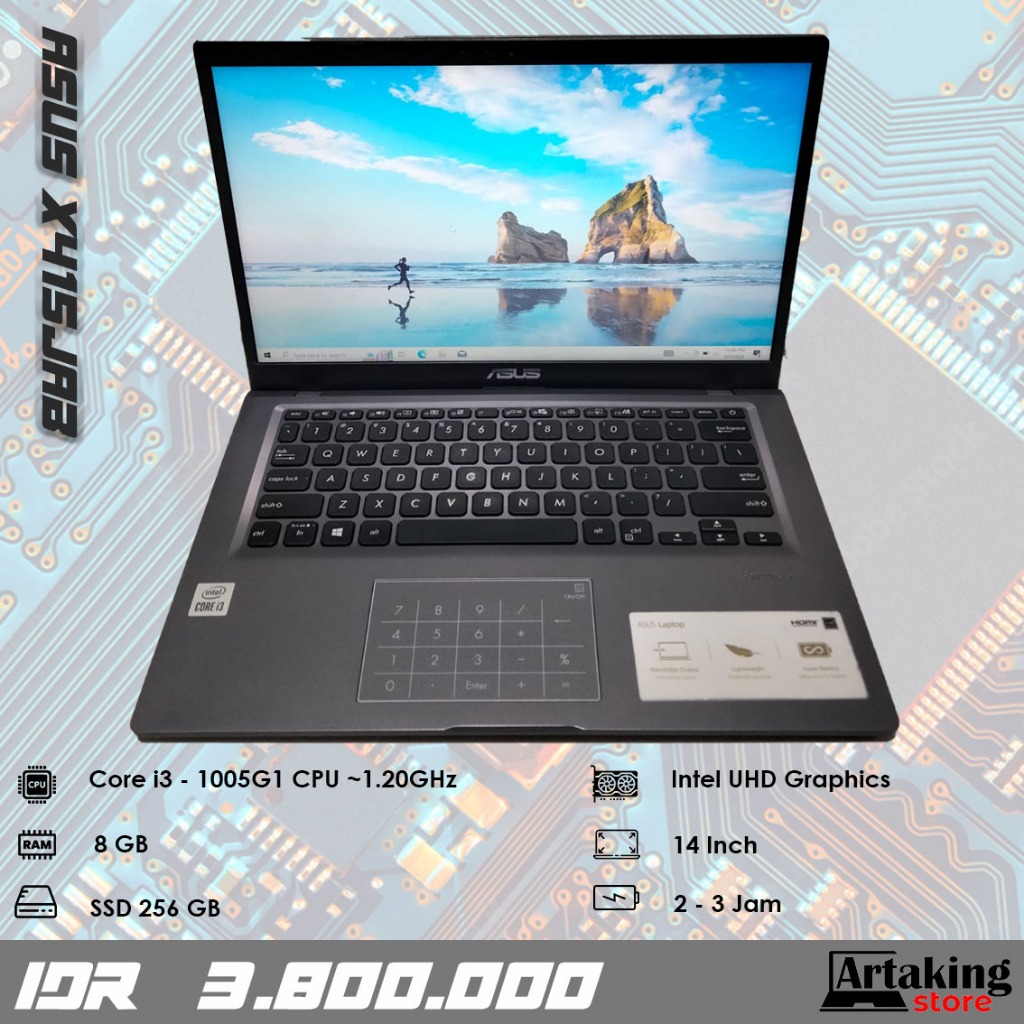 Asus X415JAB - Core i3 - Gen 10 th - Ram 8 GB - SSD 256 GB