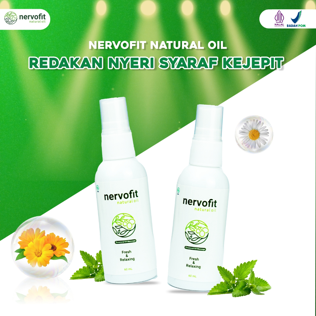 Nervofit Natural Oil Paket Isi 2 Redakan Nyeri Syaraf Kejepit