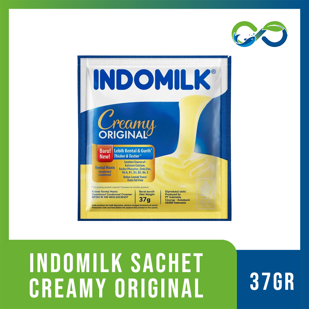 

[AquaEcoFarm] [Satuan]Susu kental manis indomilk Creamy Original putih 37g Bandung