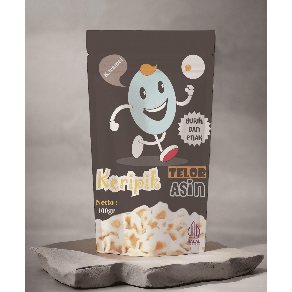 

Keripik Telor Asin Karamel