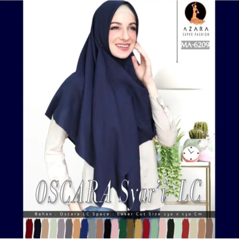 Hijab Segiempat Polos Ukuran Syar'i (Azara) Laser Cut