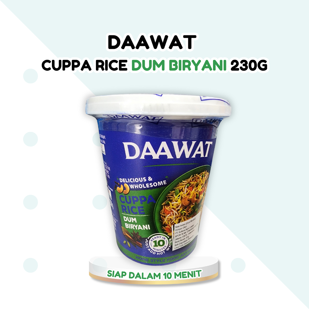 Daawat Cuppa Rice Dum Biryani / Nasi Basmati Biryani Khas India Arab Timur Tengah