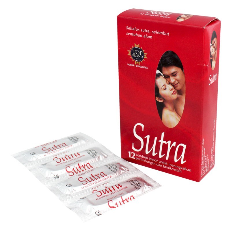 KONDOM SUTRA 12S MERAH CLASSIC ISI 12 SACHET