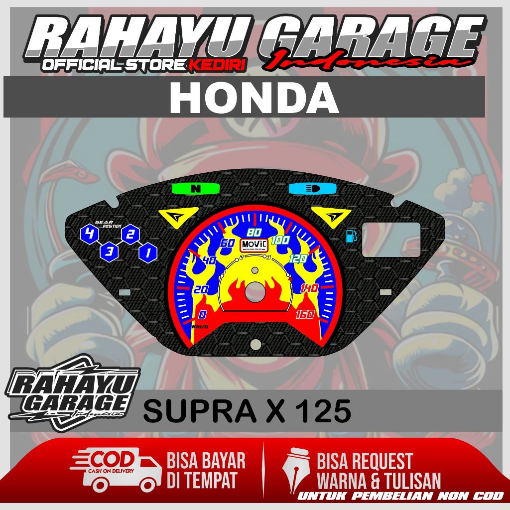 PAPAN SPEEDOMETER CUSTOM SUPRA X 125