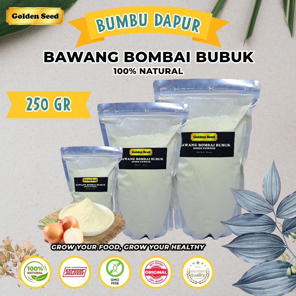 

BUBUK BAWANG BOMBAY 250GR / BAWANG BOMBAY BUBUK MURNI 250 GRAM / ONION POWDER 250 GR