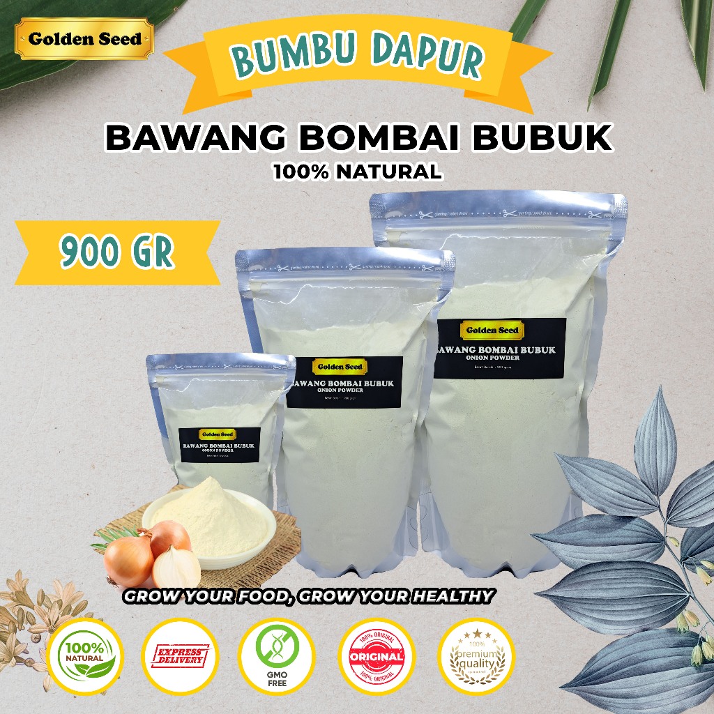 

BUBUK BAWANG BOMBAY 900GR / BAWANG BOMBAY BUBUK MURNI 900 GRAM / ONION POWDER 900 GR