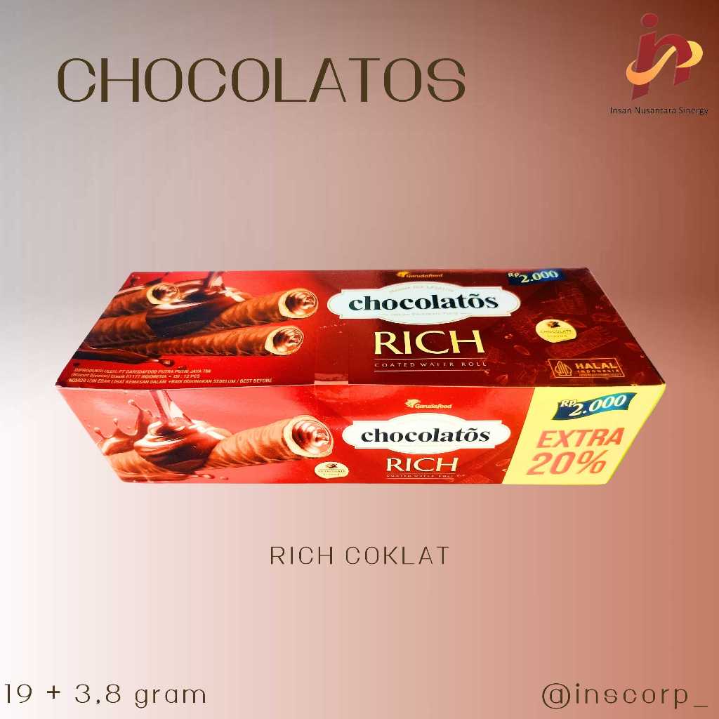 

Chocolatos Rich Coklat 19g/Pack/12 Pcs